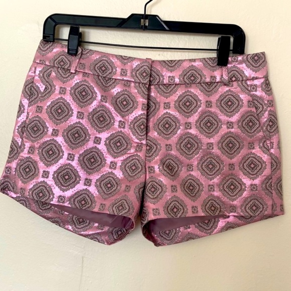 J. Crew Metallic Collection Blush Shorts Lined Size 6